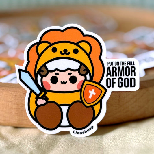 armor of God english vinyl sticker